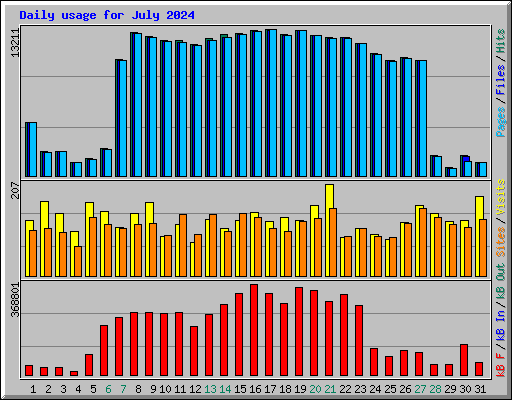 Daily usage for July 2024