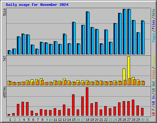 Daily usage for November 2024