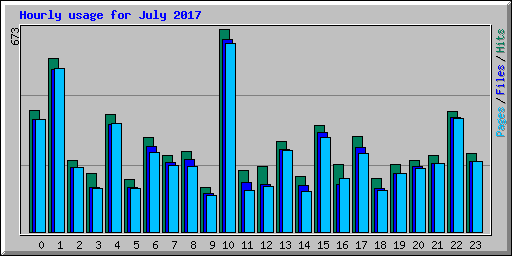 Hourly usage for July 2017