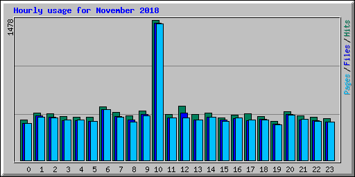Hourly usage for November 2018