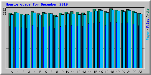 Hourly usage for December 2019