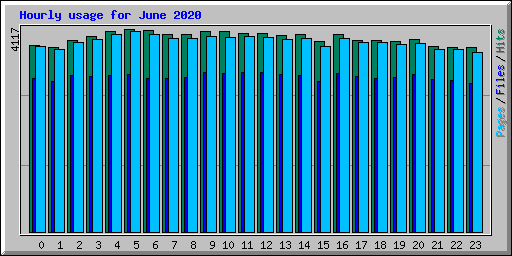 Hourly usage for June 2020