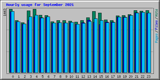 Hourly usage for September 2021