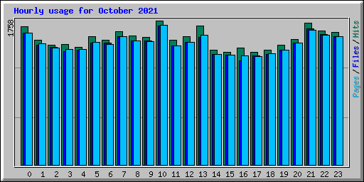 Hourly usage for October 2021