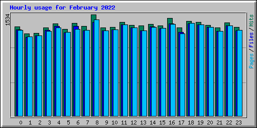 Hourly usage for February 2022