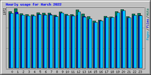 Hourly usage for March 2022