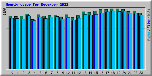 Hourly usage for December 2022