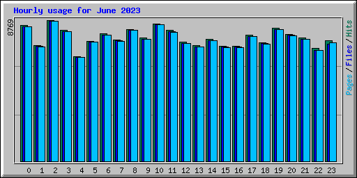 Hourly usage for June 2023