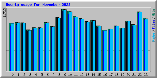 Hourly usage for November 2023