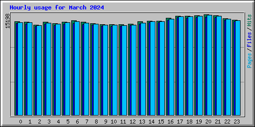 Hourly usage for March 2024