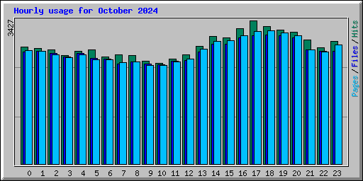Hourly usage for October 2024