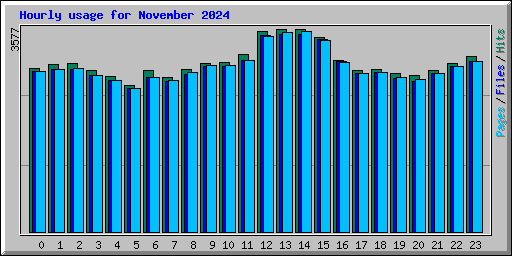 Hourly usage for November 2024