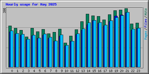 Hourly usage for May 2025